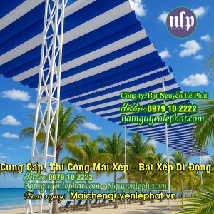 Lắp Bạt Mái Kéo Di Động Ngoài Trời Tại Bến Cát