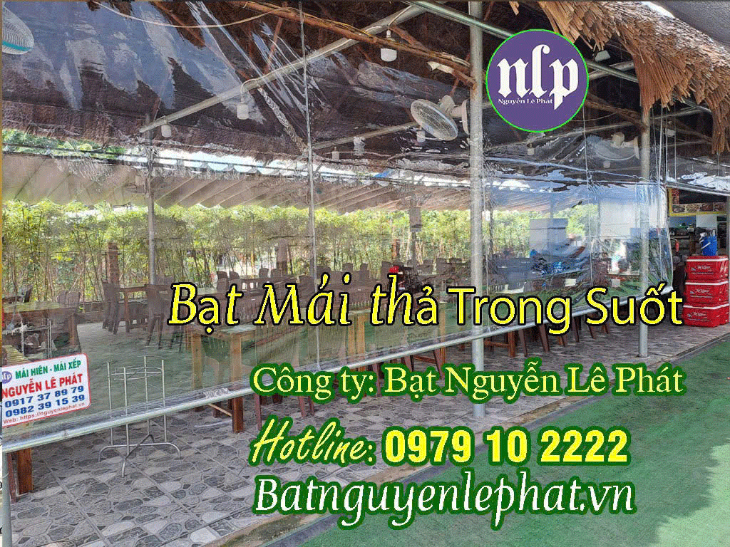 Bạt nhựa trong suốt che nắng mưa Bạt nhựa trong suốt che nắng mưa