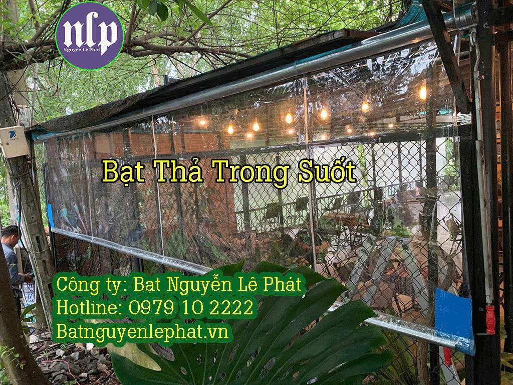 Bạt che nắng mưa tự cuốn bạt nhựa trong suốt Bạt che nắng mưa tự cuốn bạt nhựa trong suốt