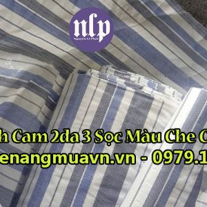 Bạt Dứa Xanh Cam 2da 3 Sọc Màu Che Công Trình