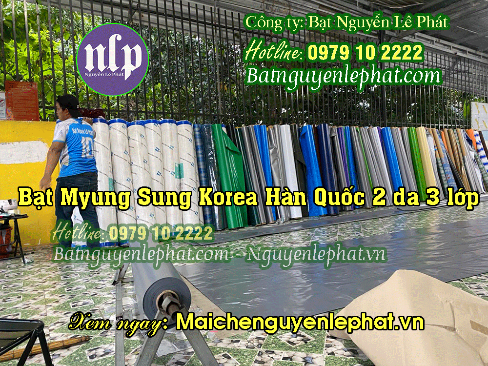 Bạt Dứa Xanh Cam 2da 3 Sọc Màu Che Công Trình
