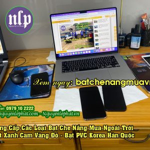 Bạt Che Nắng Mưa Xanh Cam Khổ 6m, 4m, 8m