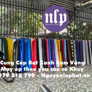 Bạt Che Nắng Mưa Xanh Cam Khổ 6m, 4m, 8m