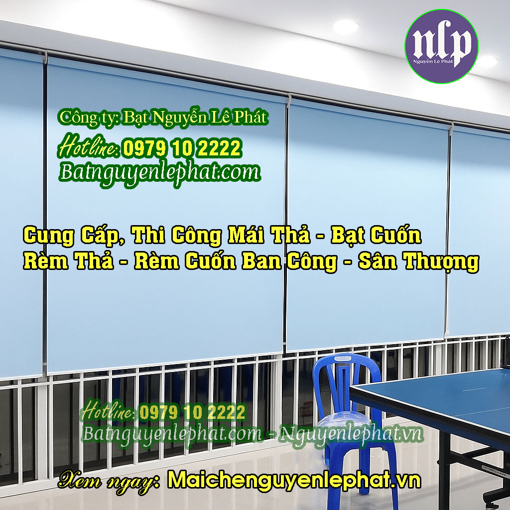 Bạt cuốn kéo tay Bạt Mái Thả Che Nắng Mưa Tại Kiên Giang