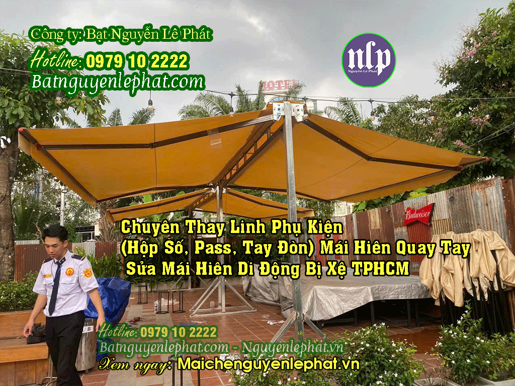 Lắp bạt mái che di động tại Thủ Đức