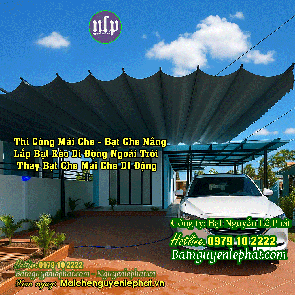 Thi công mái che sân để xe ô tô tại Thủ Đức