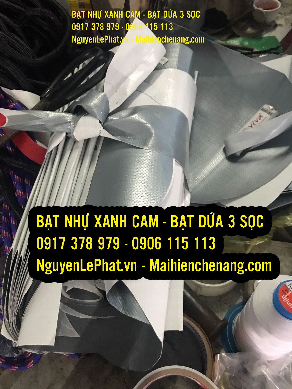 Giá bạt xanh cam khổ 8m Bạt xanh cam che hàng hóa ở Bình Dương