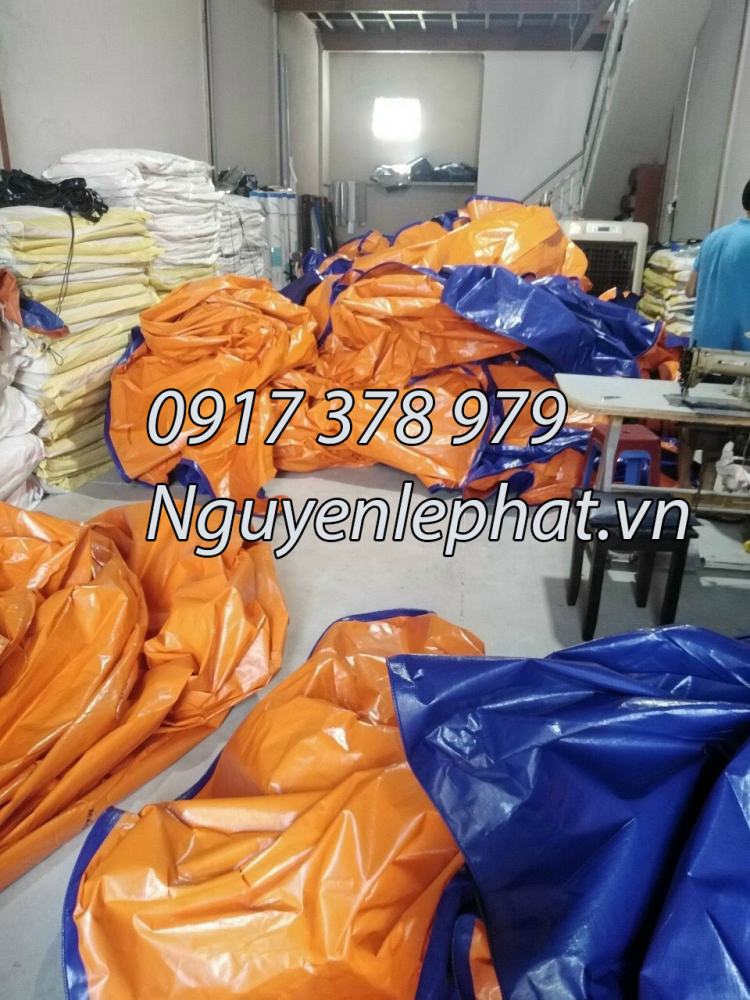 Bạt xanh cam che hàng hóa ở Bình Dương Bạt xanh cam che hàng hóa ở Bình Dương